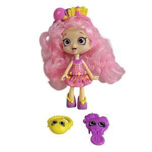 Shopkins Shoppies Bubbleisha Doll Accessories Bag Brush Shoes Headband 2014 Pose